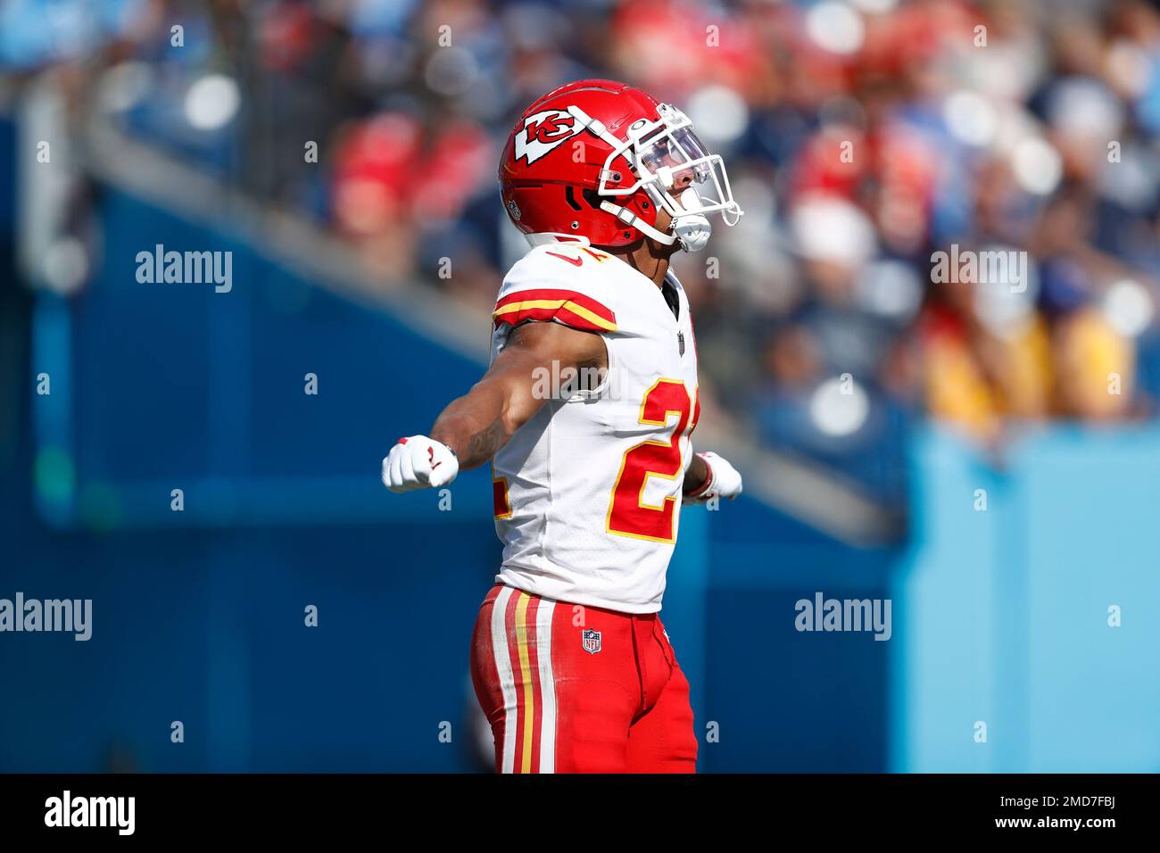 Kansas City Chiefs cornerback Mike Hughes plays against the Tennessee