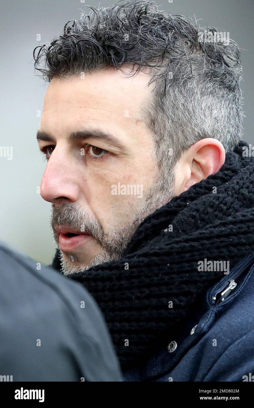 Sunderland, UK. 22nd January 2023dFormer Sunderland and Middlesbrough player Julio Arca is interviewed by the press during the Sky Bet Championship match between Sunderland and Middlesbrough at the Stadium Of Light, Sunderland on Sunday 22nd January 2023. (Credit: Mark Fletcher | MI News) Credit: MI News & Sport /Alamy Live News Stock Photo