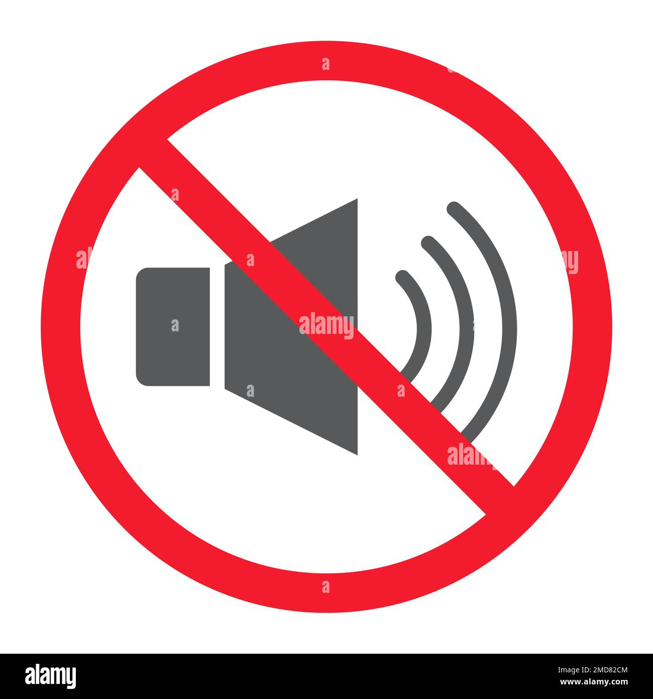 No sound glyph icon, prohibition and forbidden, no noise sign vector