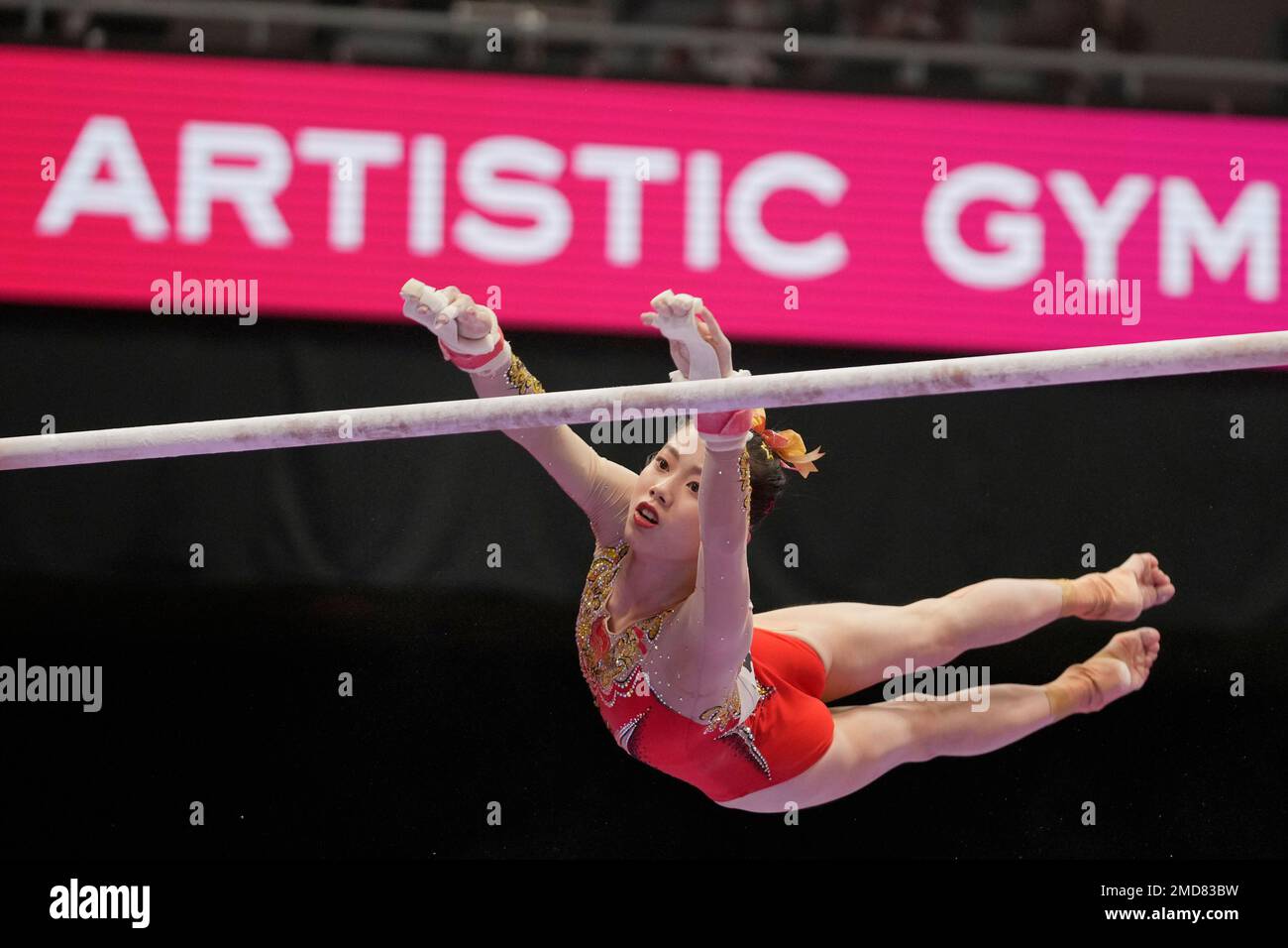 Luo Rui Luo Rui, of China, competes in the uneven bars during the women's ...