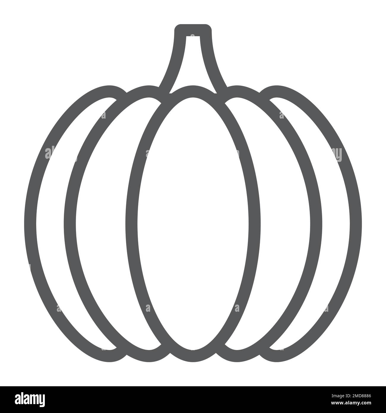 Pumpkin line icon, vegetable and vitamin, vegetarian sign, vector ...