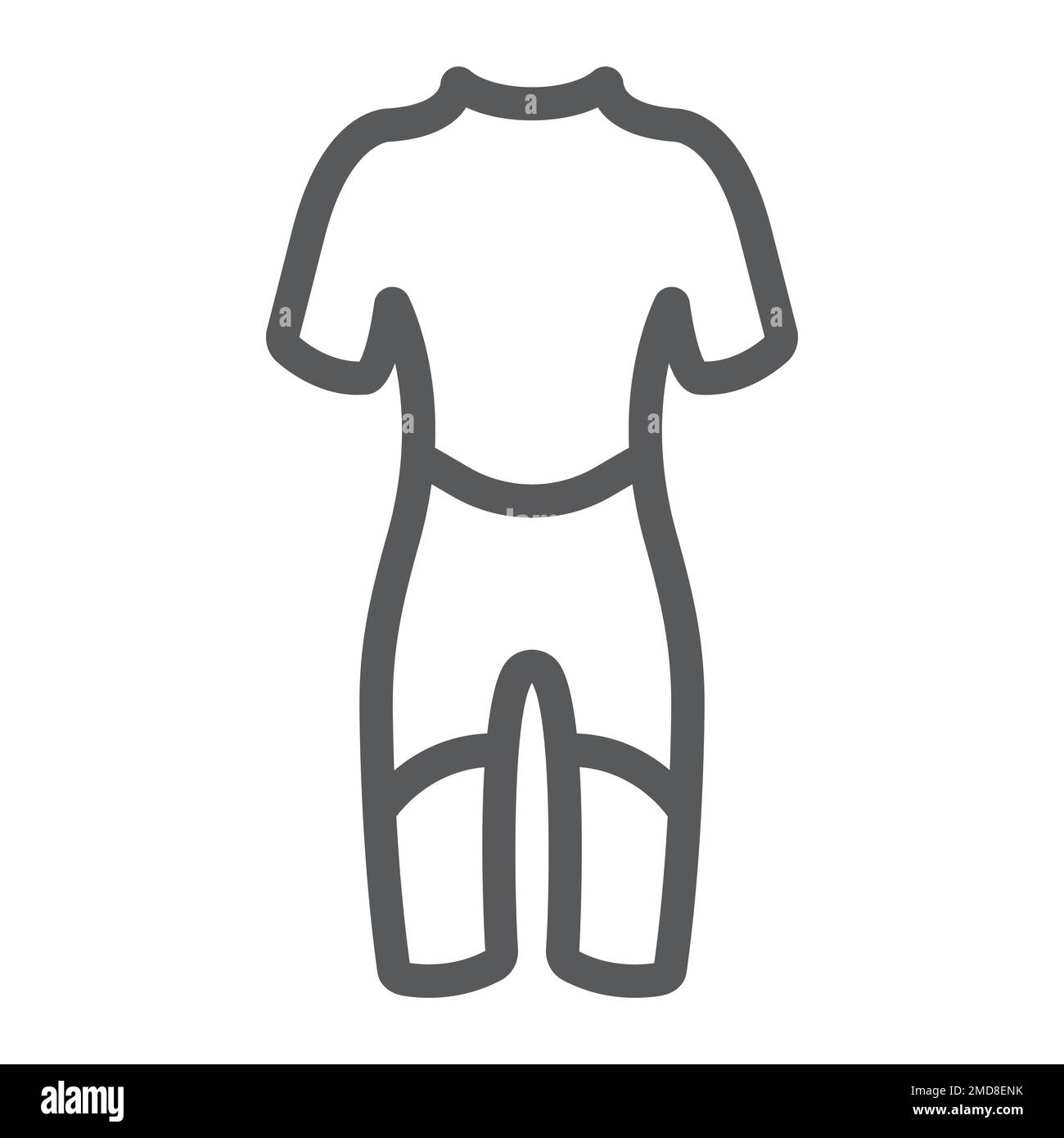 Diving suit line icon, diving and underwater, scuba suit sign vector