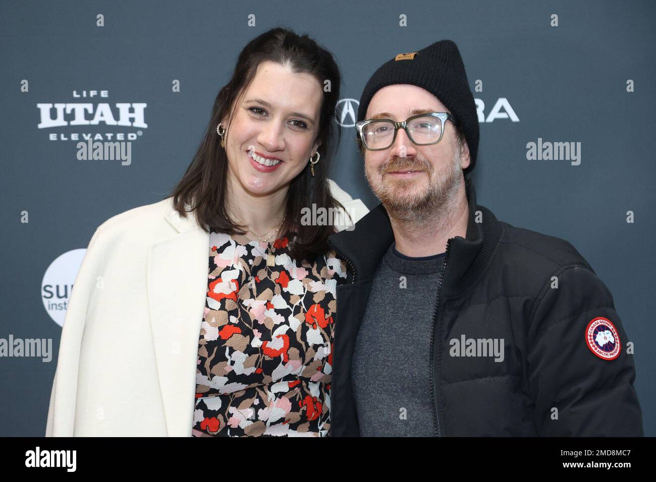 Park City, UT, USA. 22nd Jan, 2023. Margot Hand (Producer), Ryan Heller (Executive Producer) at arrivals for SHORTCOMINGS Premiere at Sundance Film Festival 2023, Eccles Theater, Park City, UT January 22, 2023. Credit: JA/Everett Collection/Alamy Live News Stock Photo