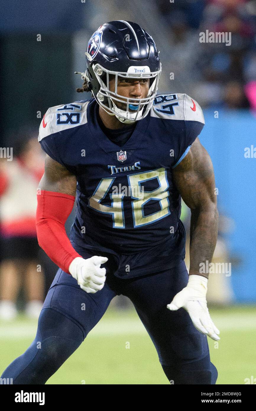 Tennessee Titans Outside Linebacker Bud Dupree 48 Plays Against The Buffalo Bills During An 