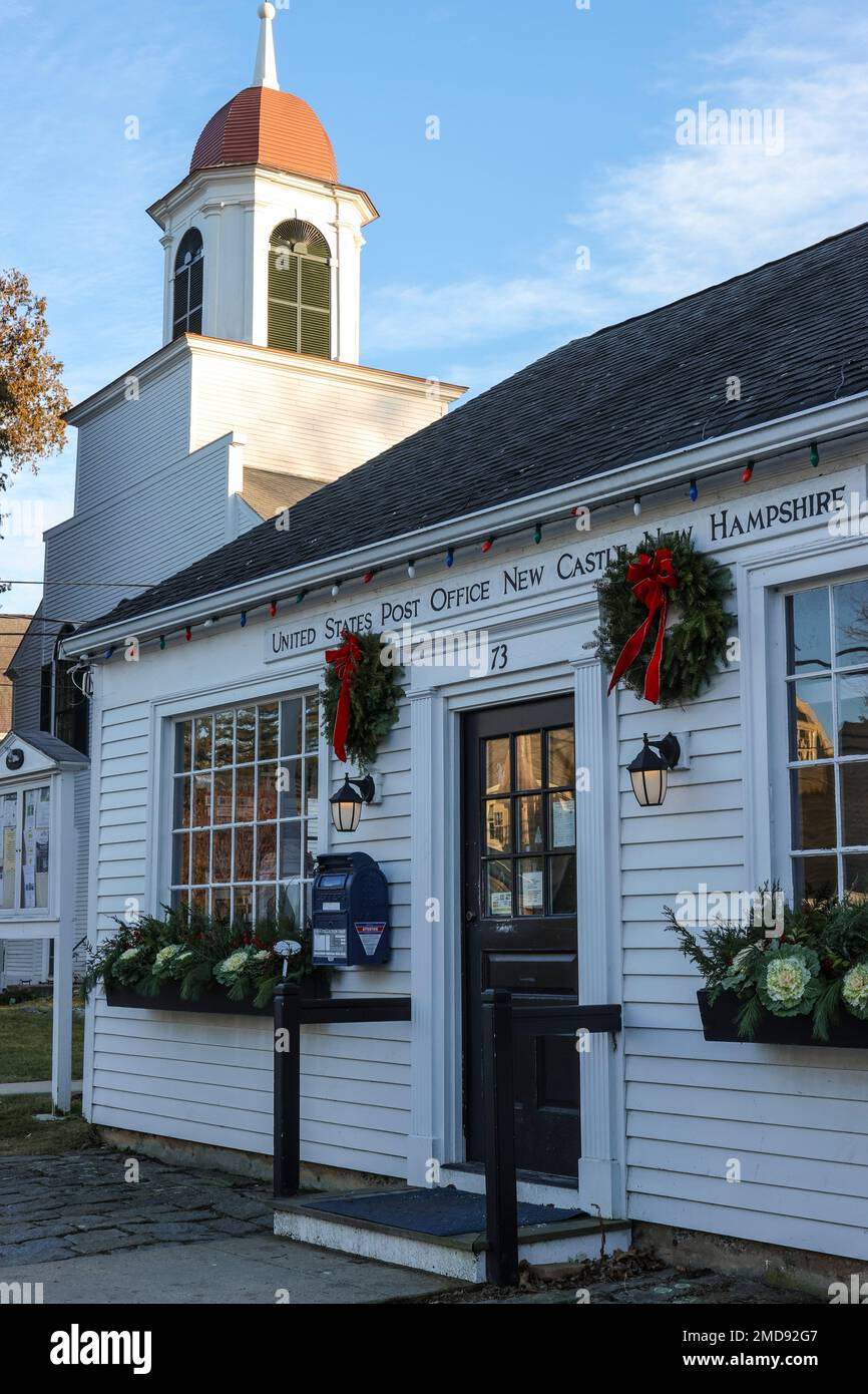 New Castle is an island on NH's seacoast.Abutting Portsmouth it is the smallest and eastern most point in the state of New Hampshire. Beautiful views, Stock Photo