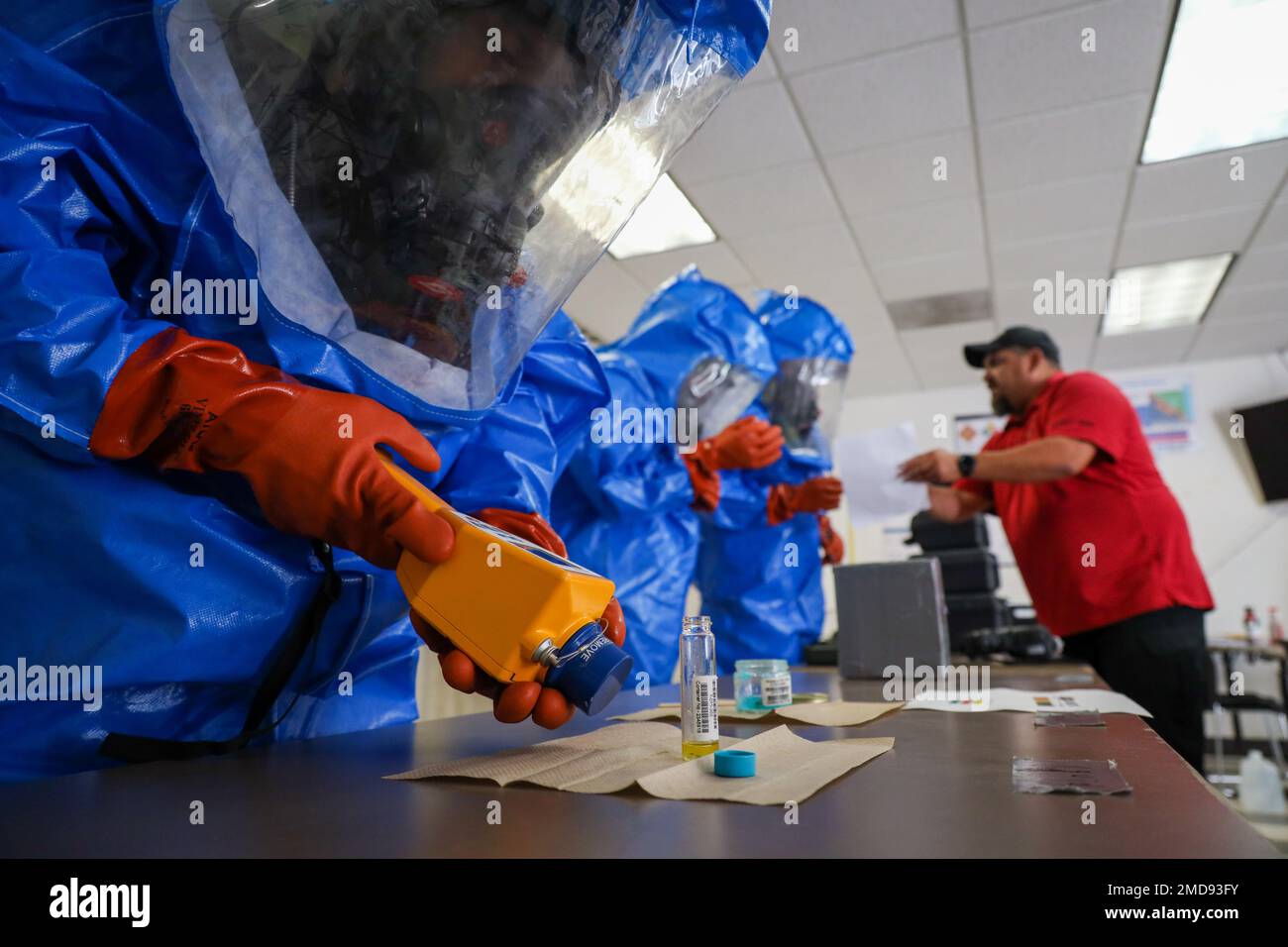 U.S. Marines with Chemical, Biological, Radiological, and Nuclear (CBRN