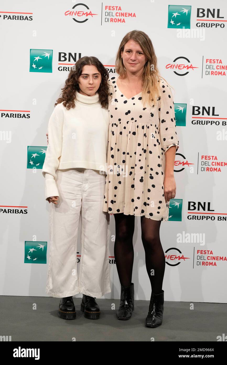 Director Clara Roquet, right, and actress Maria Morera Colomer pose