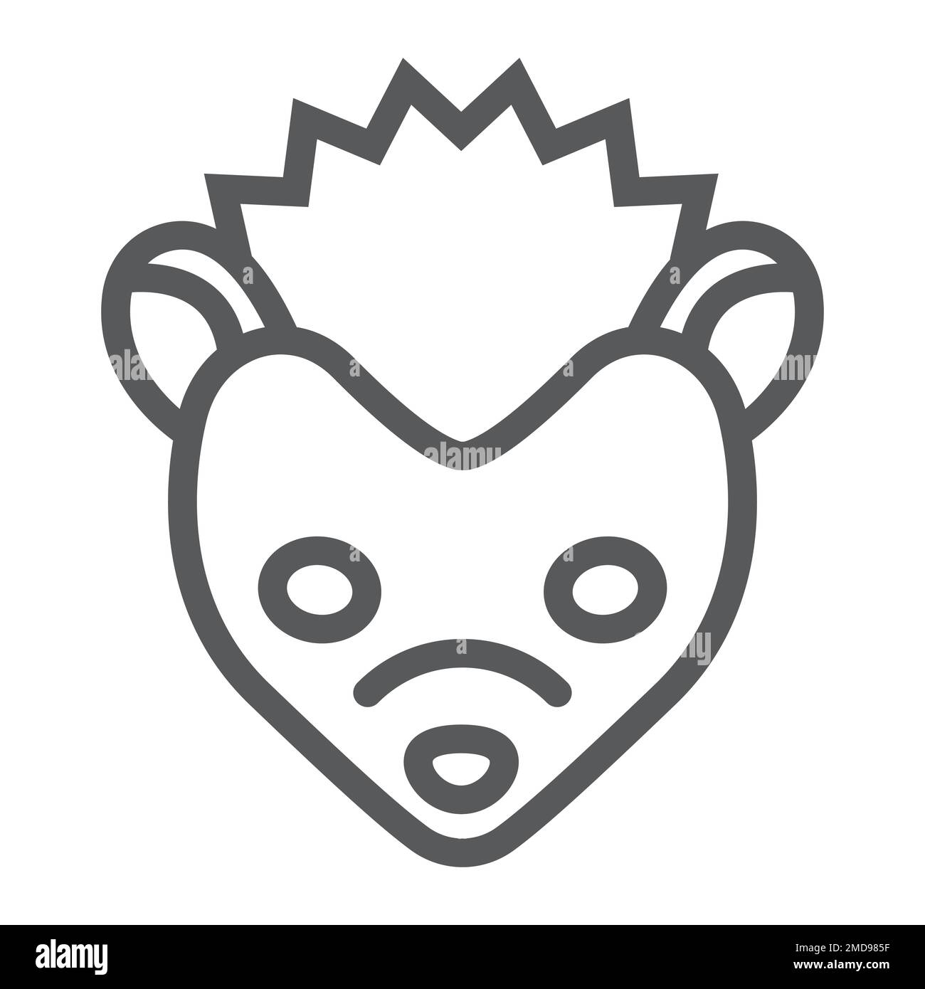Hedgehog line icon, animal and zoo, pet sign vector graphics, a linear ...