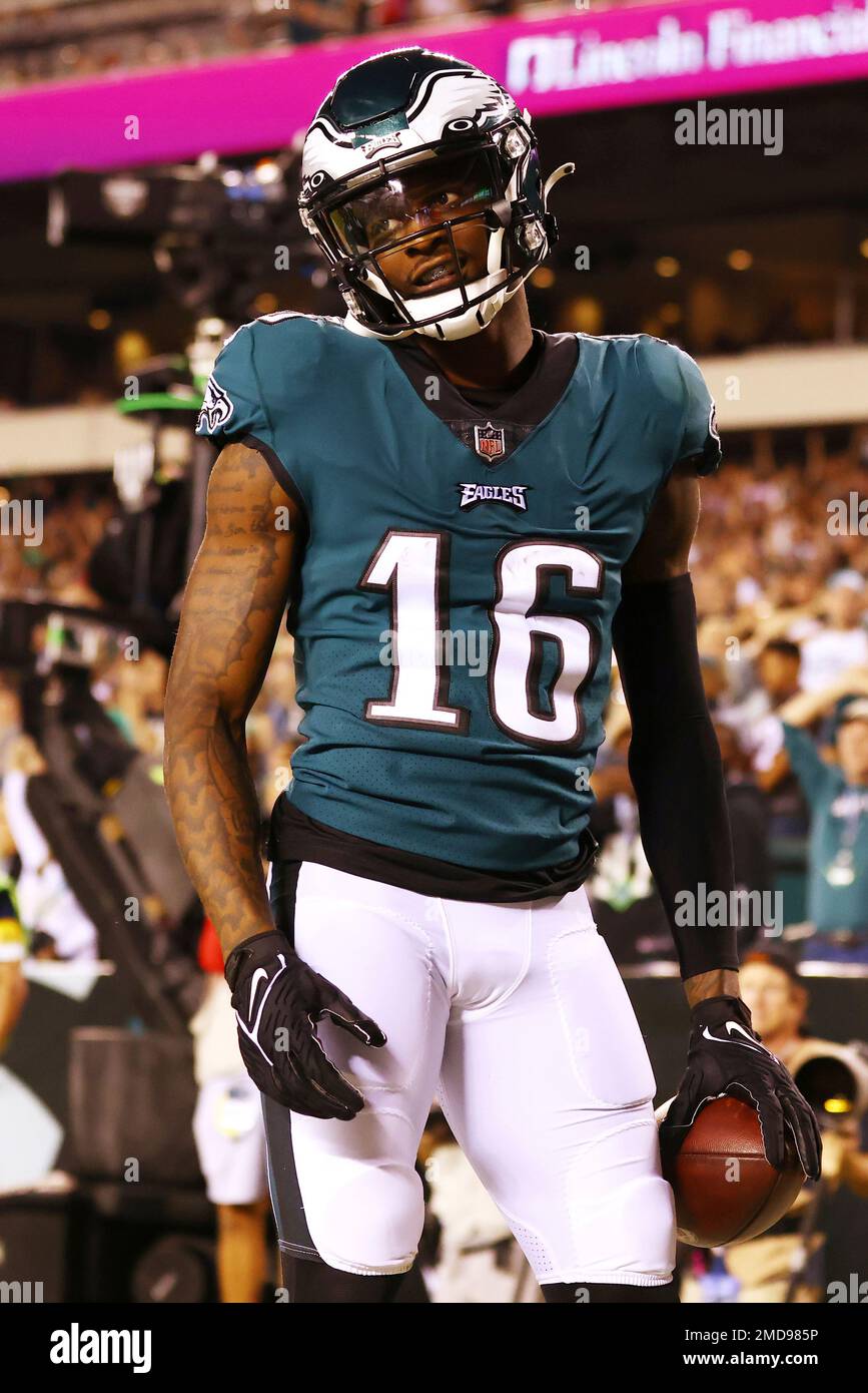 Philadelphia Eagles wide receiver Quez Watkins (16) in action during an