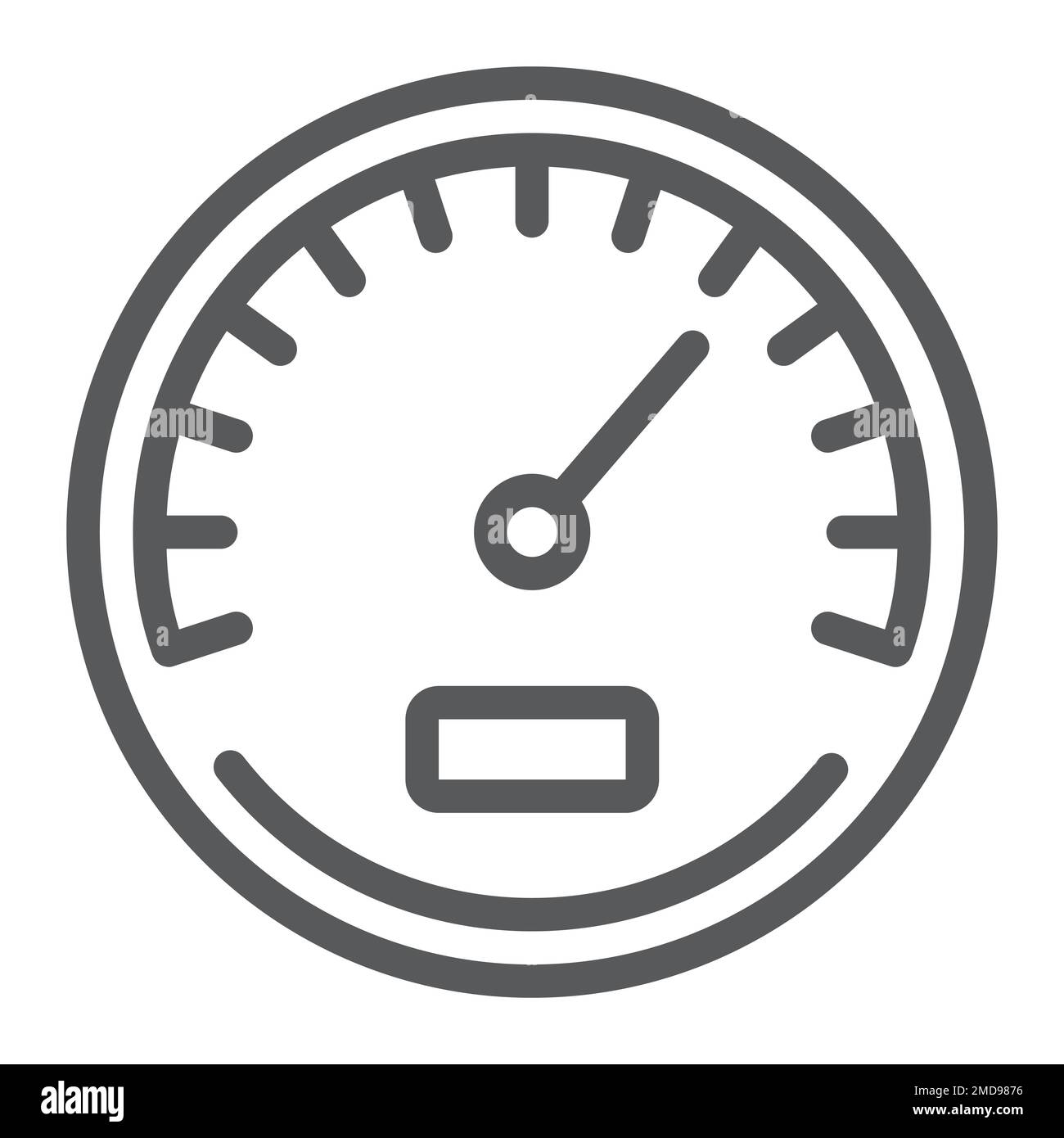 Speedometer line icon, data and analytics, velocity sign, vector graphics, a linear pattern on a white background, eps 10. Stock Vector