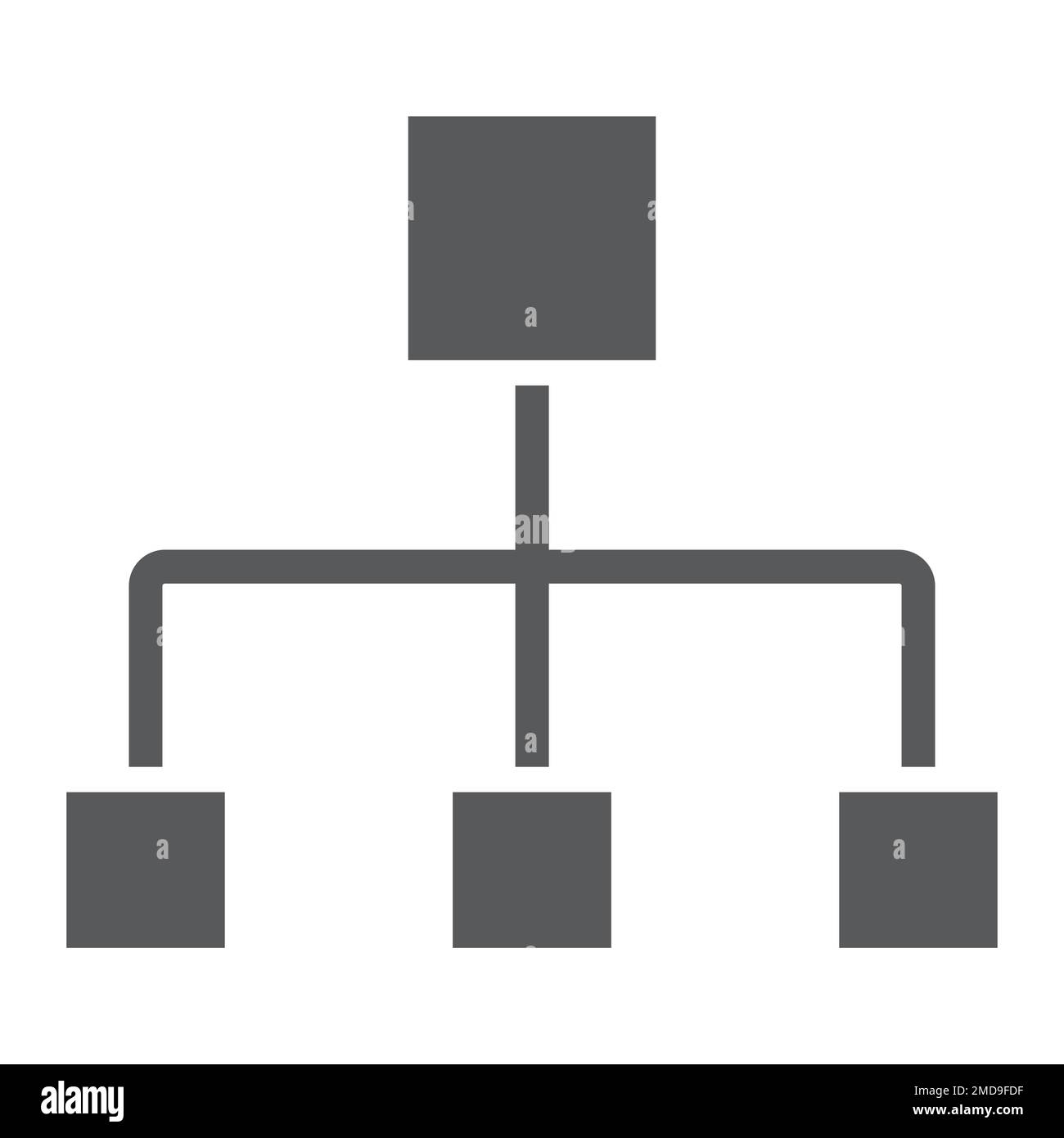 Flow chart glyph icon, data and analytics, diagram sign, vector graphics, a solid pattern on a white background, eps 10. Stock Vector