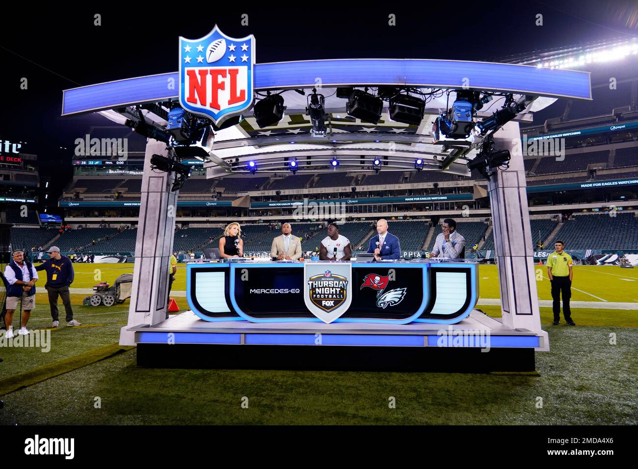 FOX Thursday Night Football after an NFL football game between the  Philadelphia Eagles and the Tampa Bay Buccaneers on Thursday, Oct. 14,  2021, in Philadelphia. (AP Photo/Matt Rourke Stock Photo - Alamy