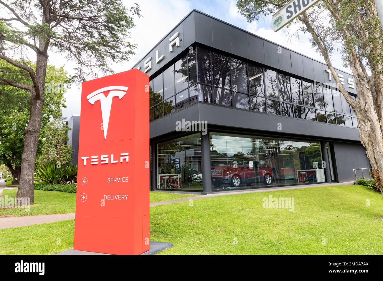 Sydney,Australia Tesla car showroom, delivery and service facility