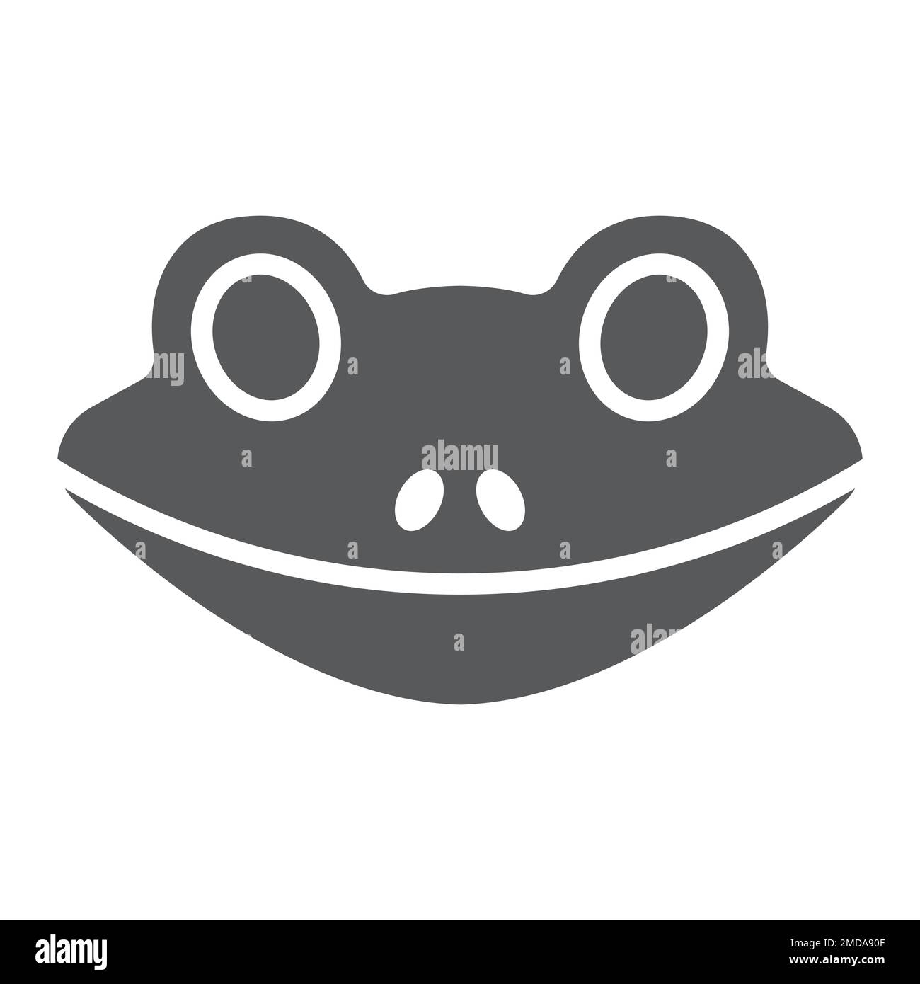 Frog glyph icon, animal and zoo, amphibian sign vector graphics, a solid pattern on a white background, eps 10. Stock Vector