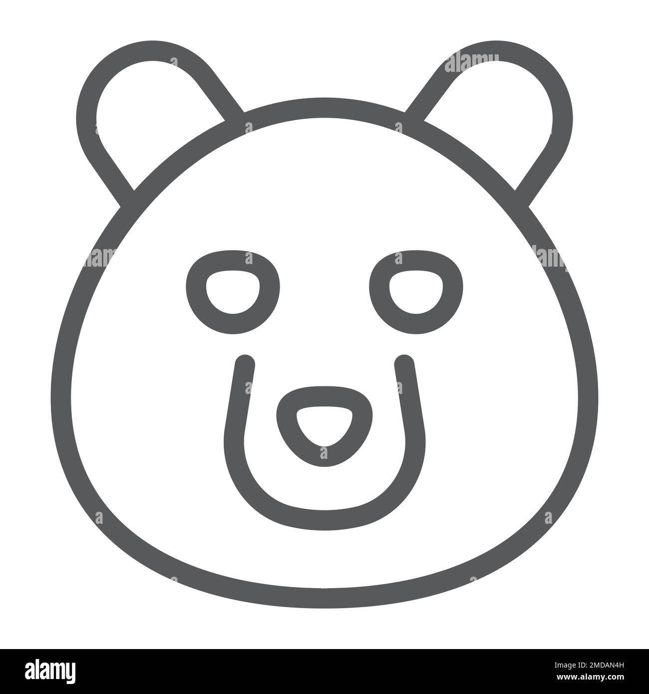 Bear line icon, animal and zoo, grizzly sign vector graphics, a linear pattern on a white background, eps 10. Stock Vector
