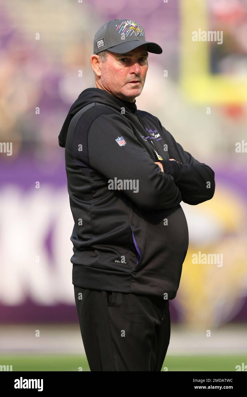 Minnesota Vikings head coach Mike Zimmer prior to an NFL football game against the Detroit Lions