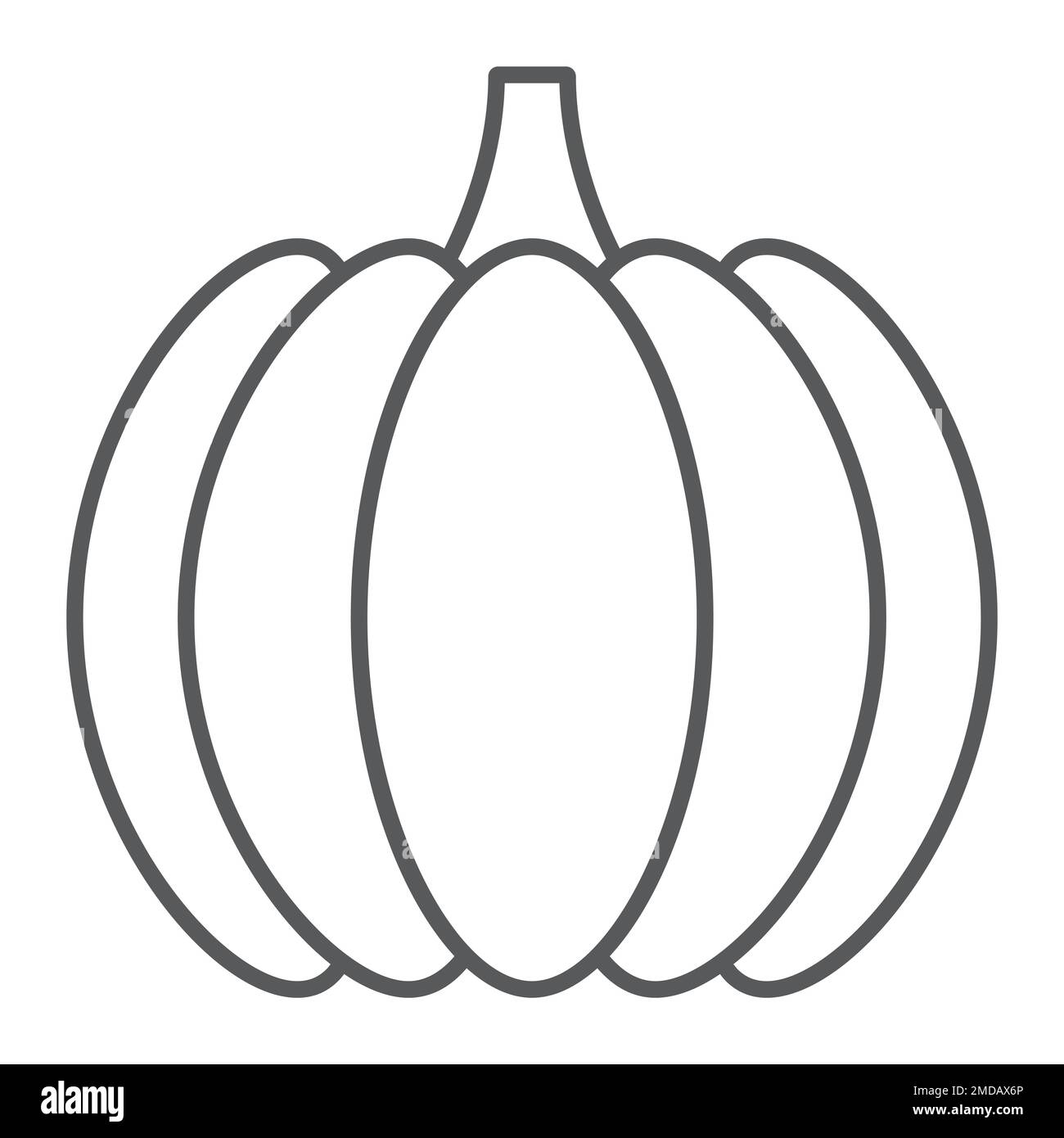 Pumpkin thin line icon, vegetable and vitamin, vegetarian sign, vector ...