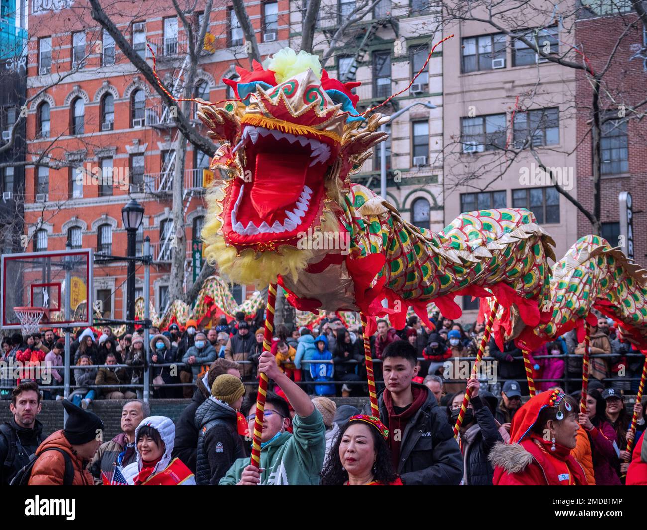 New York, New York, USA. 22nd Jan, 2023. Dragon at the NYC Firecracker