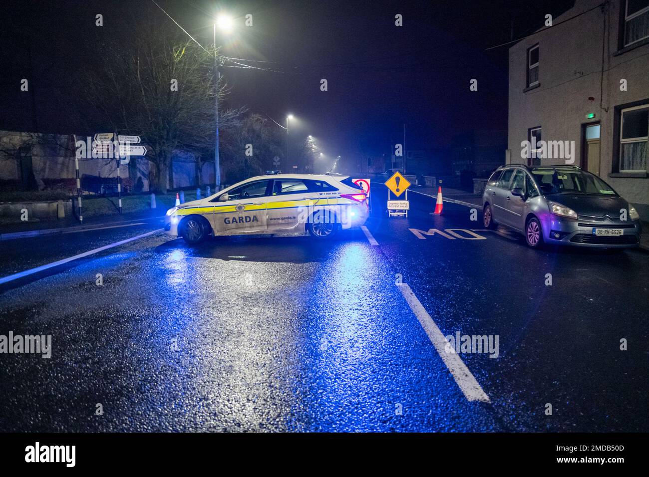 Ballinasloe, Galway, Ireland, 23rd January 2023. Garda roadblock after