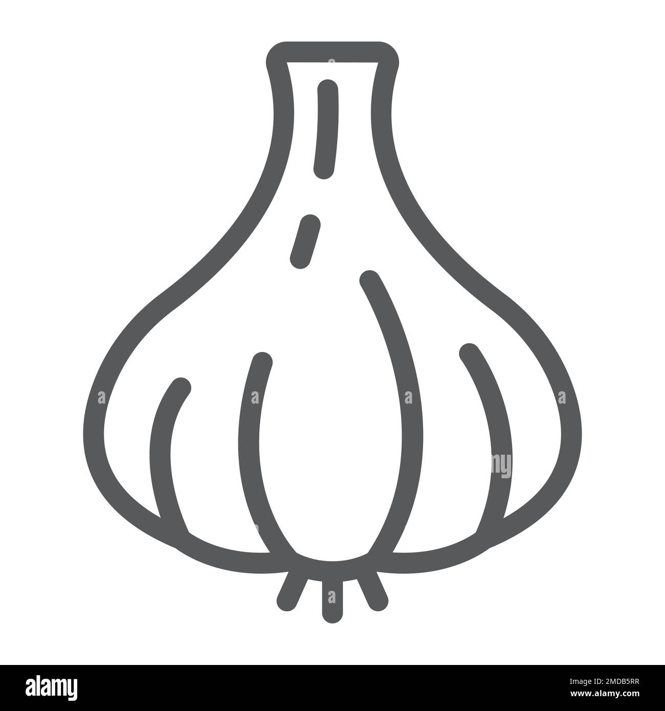 Garlic line icon, vegetable and diet, vegetarian sign, vector graphics ...