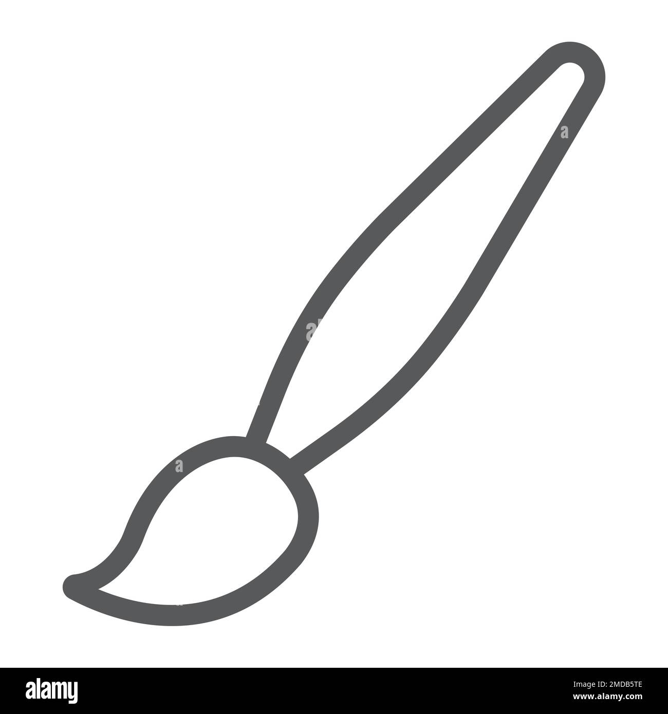 Paintbrush line icon, tools and art, brush sign, vector graphics, a