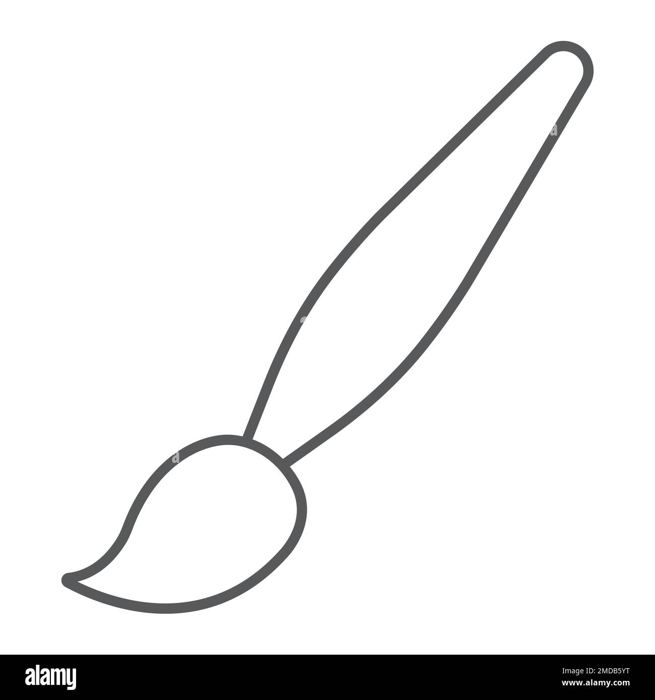 Paintbrush thin line icon, tools and art, brush sign, vector graphics ...