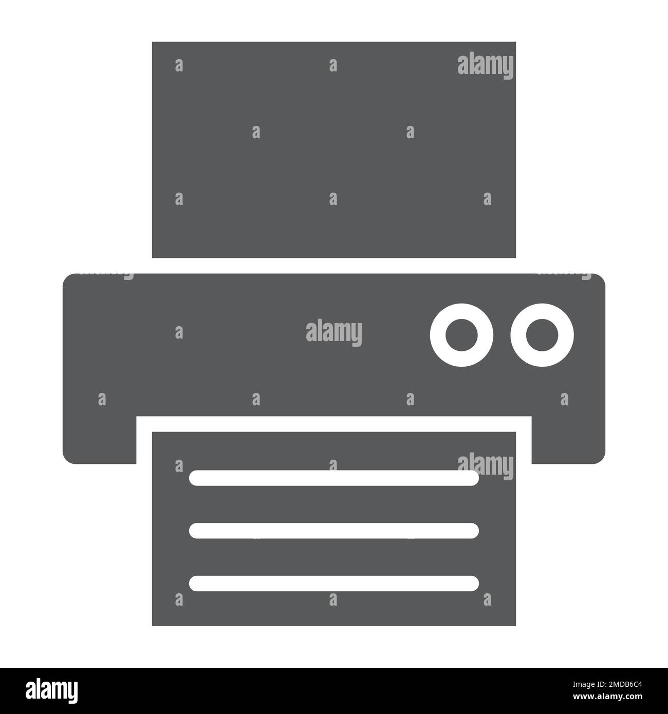 Fax glyph icon, office and document, printer sign, vector graphics, a solid pattern on a white background, eps 10. Stock Vector