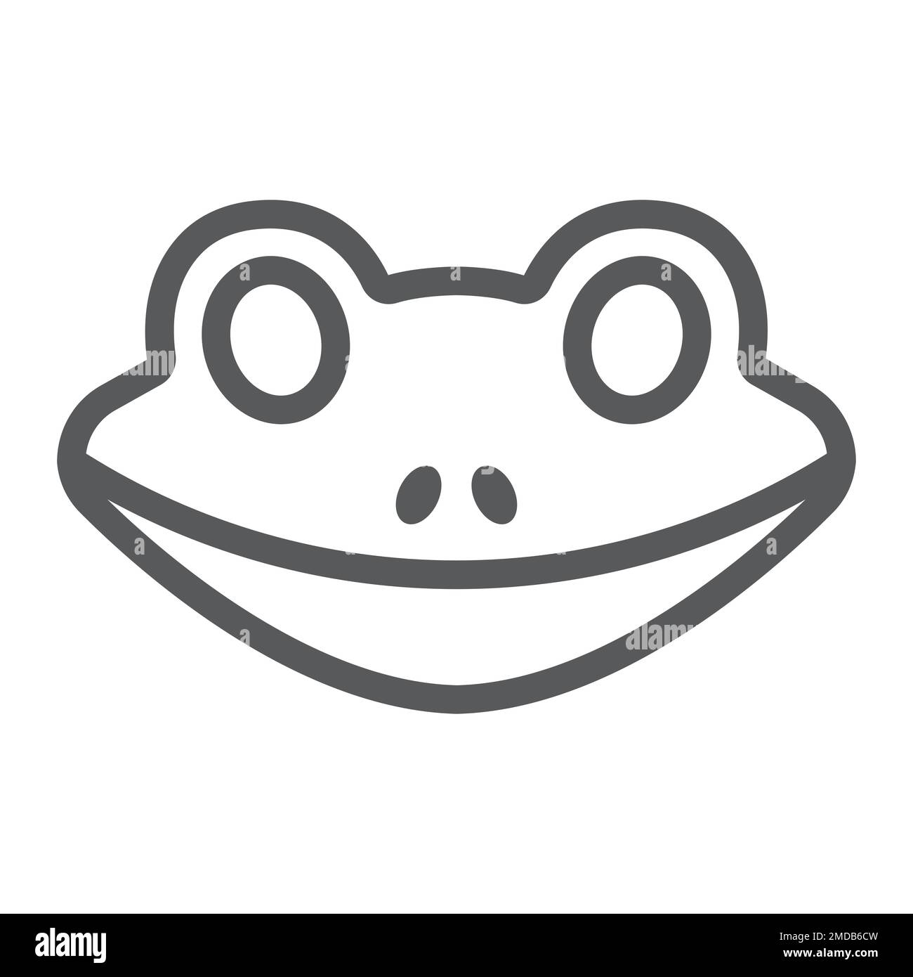 Frog line icon, animal and zoo, amphibian sign vector graphics, a linear pattern on a white background, eps 10. Stock Vector