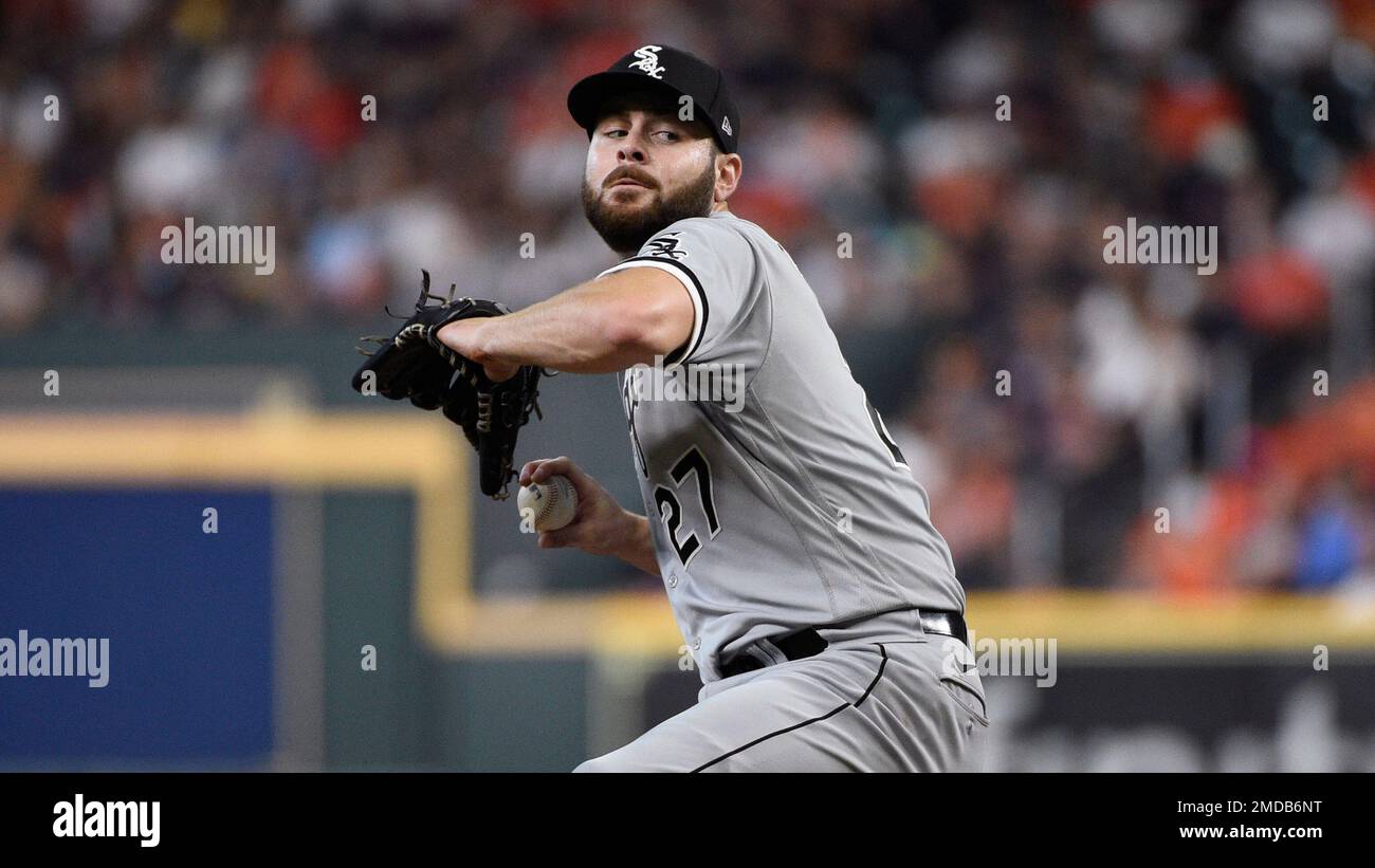 Chicago White Sox starting pitcher Lucas Giolito delivers a pitch