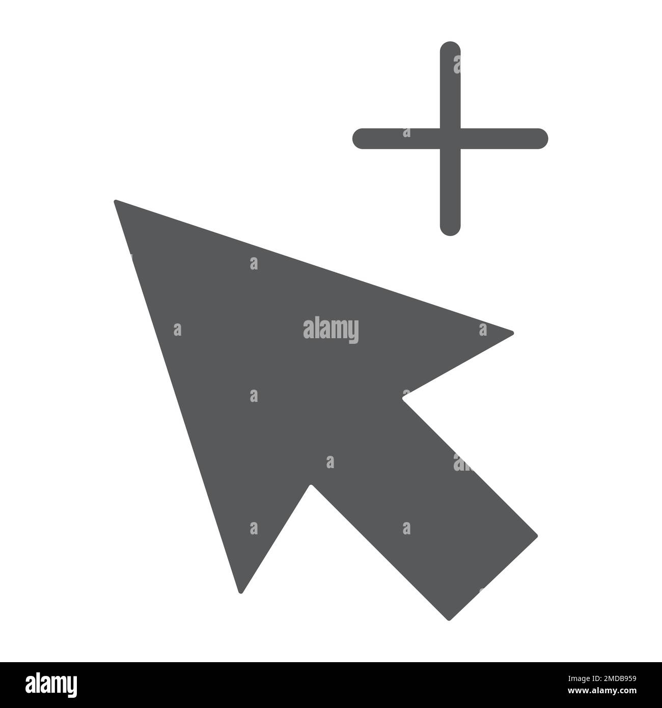 Group selection tool glyph icon, tools and design, arrow sign, vector graphics, a solid pattern on a white background, eps 10. Stock Vector