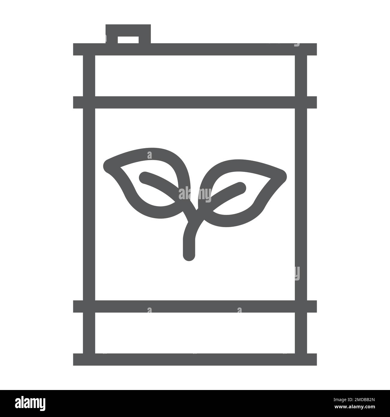 Eco fuel line icon, ecology and energy, green gas sign, vector graphics ...