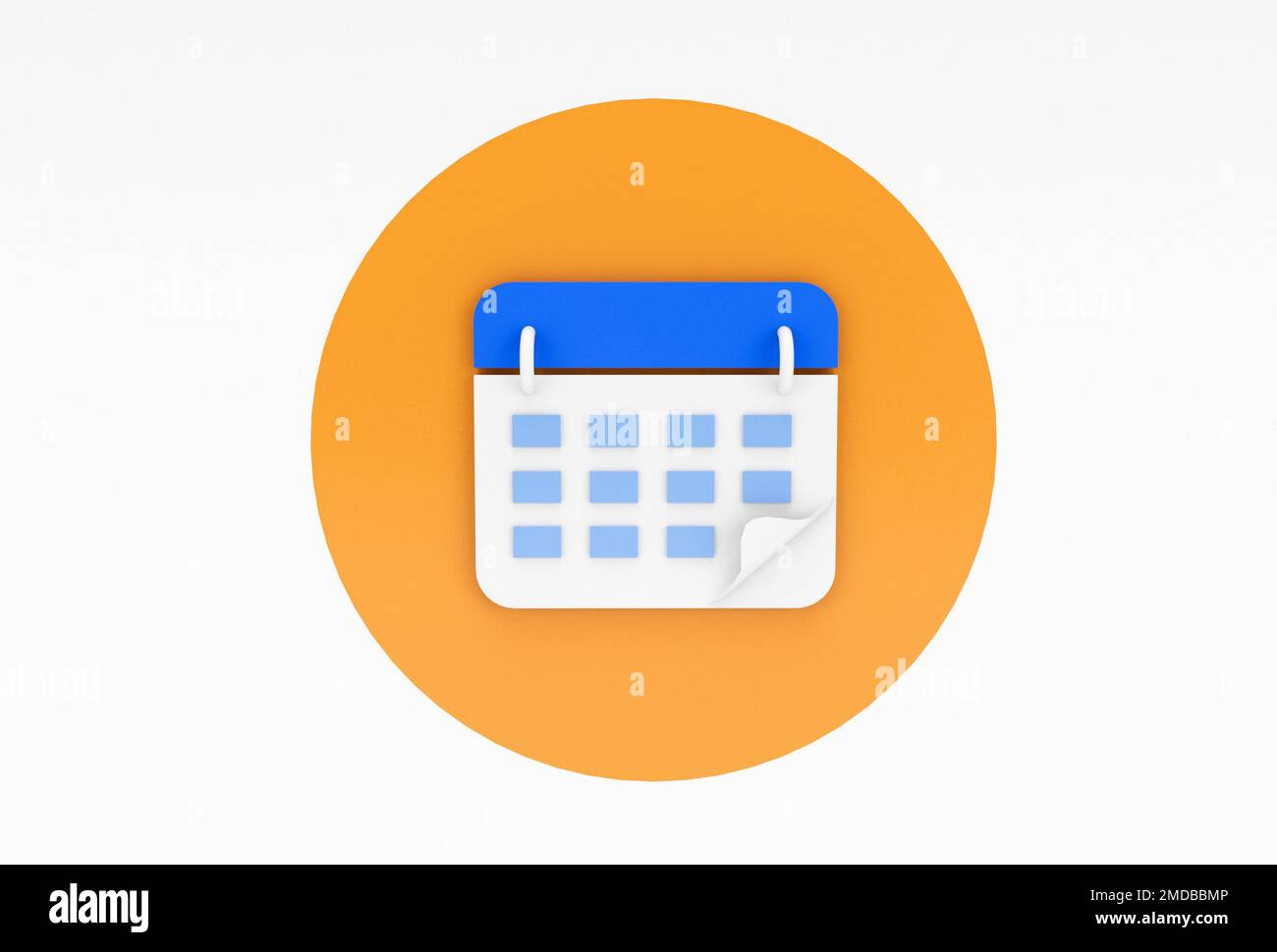 Calendar icon 3d illustration minimal rendering on white background ...