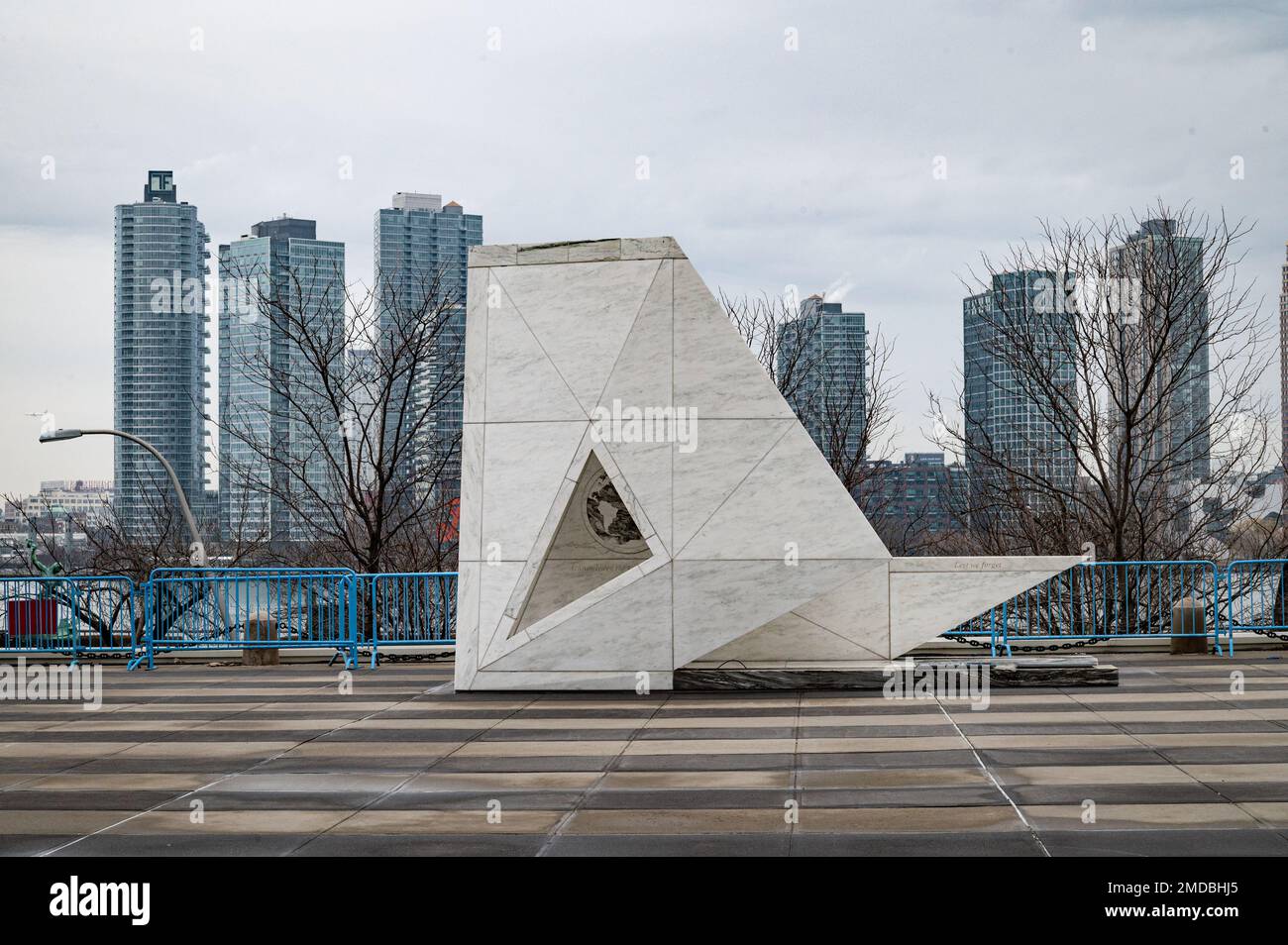 he Ark of Return, the Permanent Memorial to Honor the Victims of Slavery and the Transatlantic Slave Trade, at the United Nations Headquarters. Stock Photo