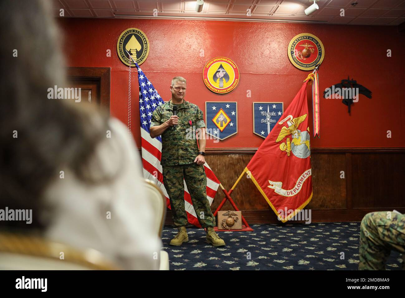 U.S. Marine Corps Col. Brian R. Miller, outgoing commanding officer of ...