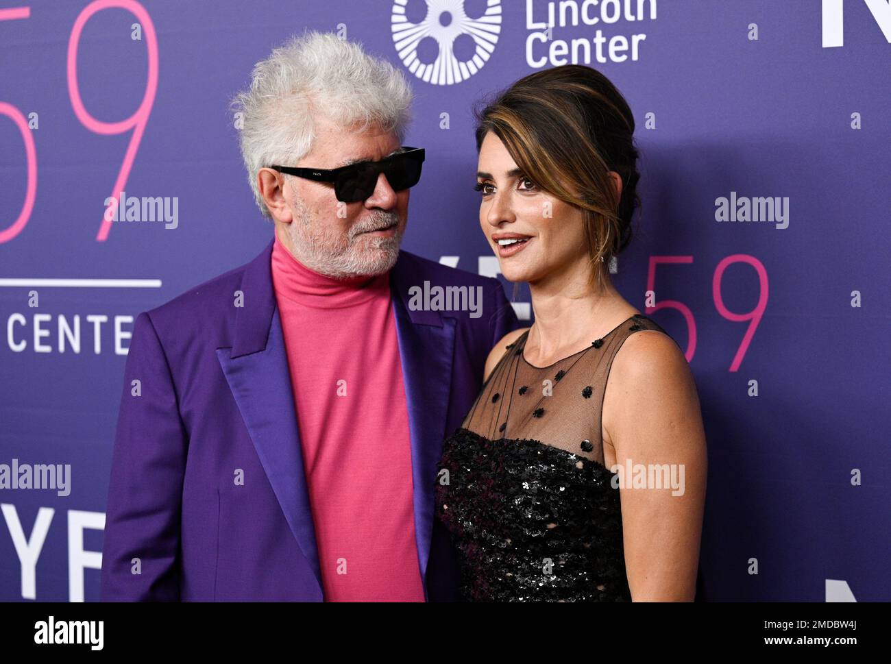 Writerdirector Pedro Almodovar, left, and actor Penelope Cruz attend
