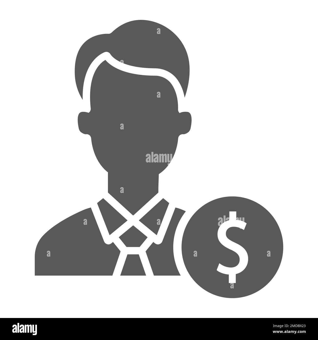 Investor glyph icon, finance and banking, businessman sign, vector ...