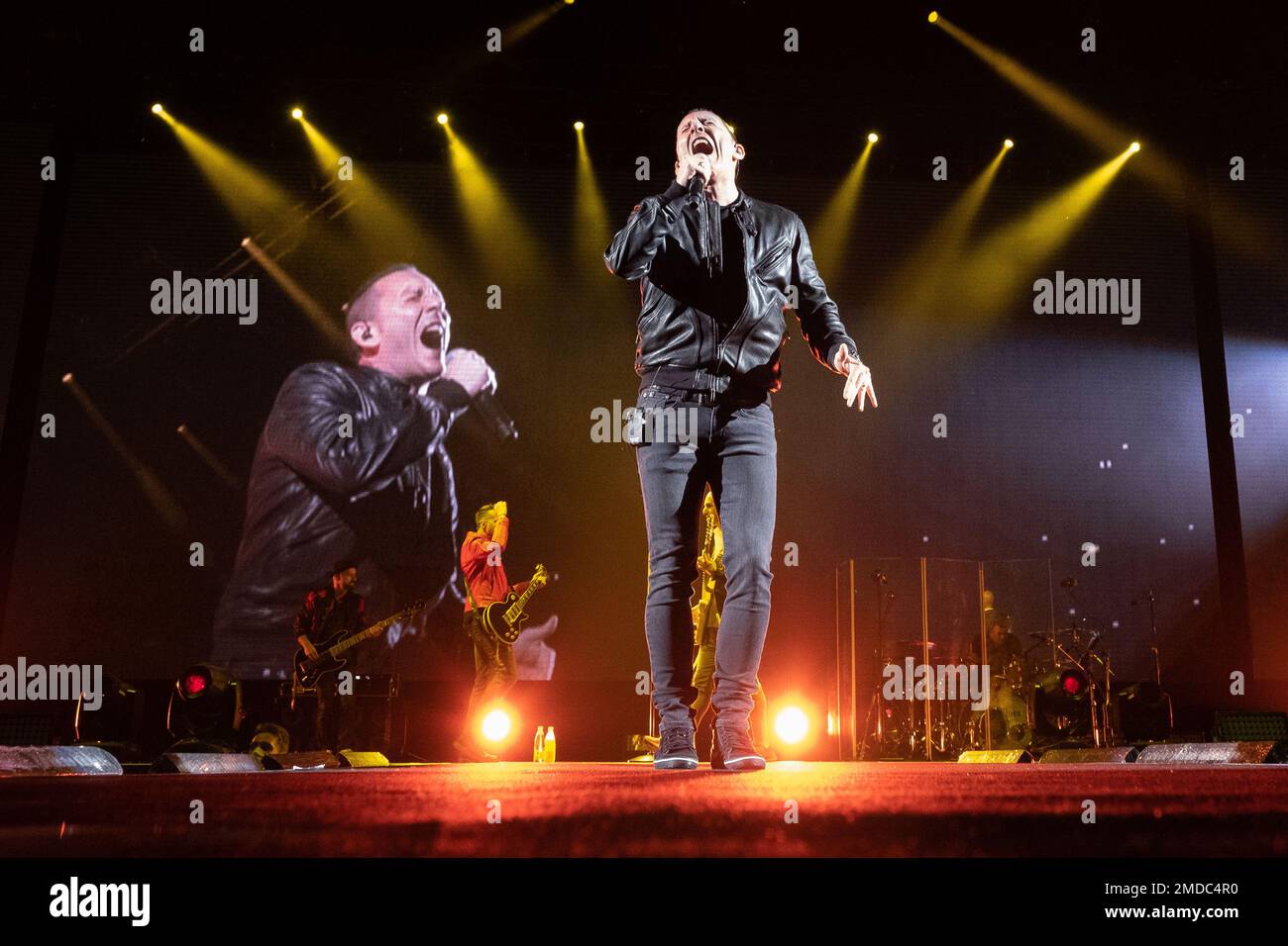 Verona, Italy. 09th May, 2022. An Italian pop band of Moda on stage during their live performs for Buona Fortuna Live Tour on 9th May 2022 at Arena di Verona in Verona, Italy (Photo by Roberto Tommasini/NurPhoto) Credit: NurPhoto SRL/Alamy Live News Stock Photo