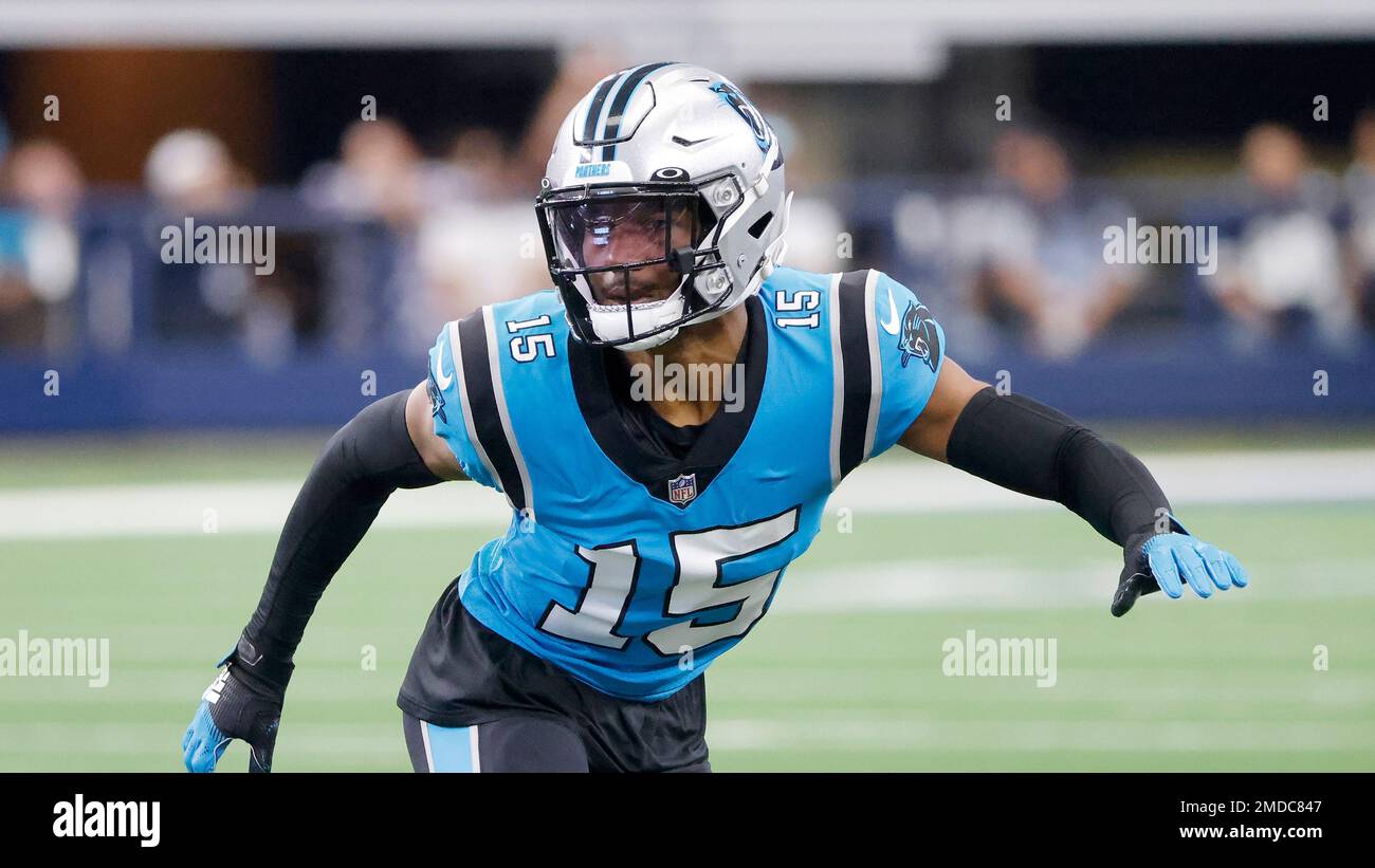 Carolina Panthers cornerback CJ Henderson (24) on defense during an NFL  football game against the New Orleans Saints, Sunday, Sep. 25, 2022, in  Charlotte, N.C. (AP Photo/Brian Westerholt Stock Photo - Alamy