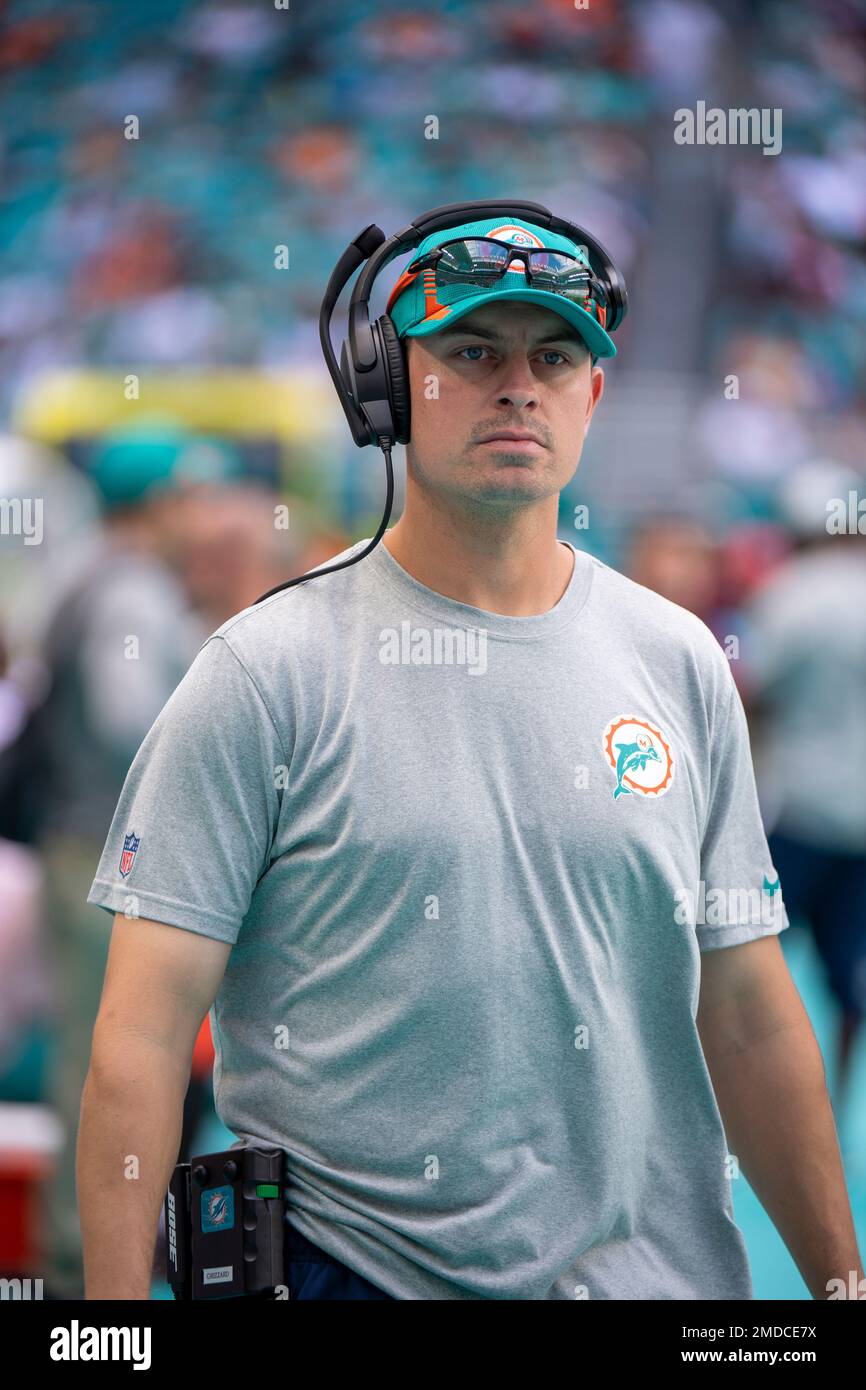 Miami Dolphins wide receivers coach Josh Grizzard during an NFL