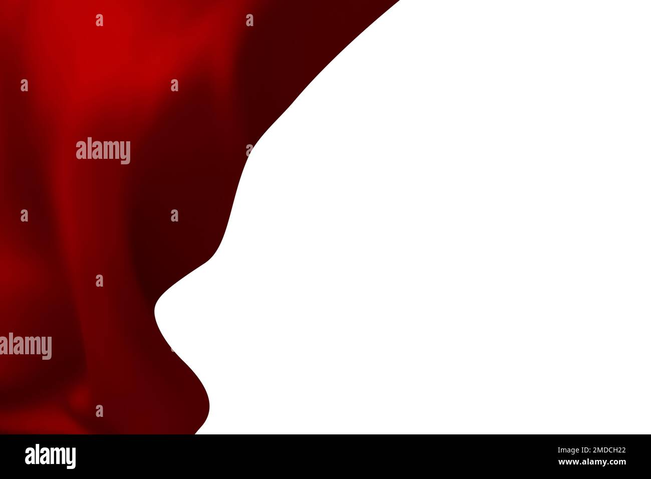 Satin frame in red fabric. On a white background. Isolate Stock Photo