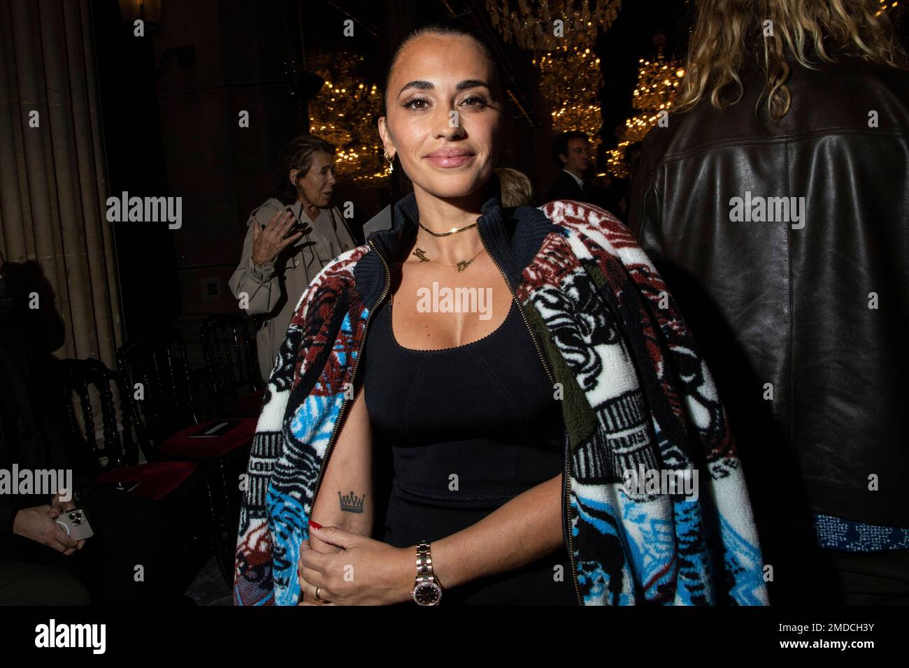 Antonella Roccuzzo Messi attending the Louis Vuitton show as part of Paris  Fashion Week Womenswear Spring/Summer 2022 in Paris, France on October 05,  2021. Photo by Aurore Marechal/ABACAPRESS.COM Stock Photo - Alamy