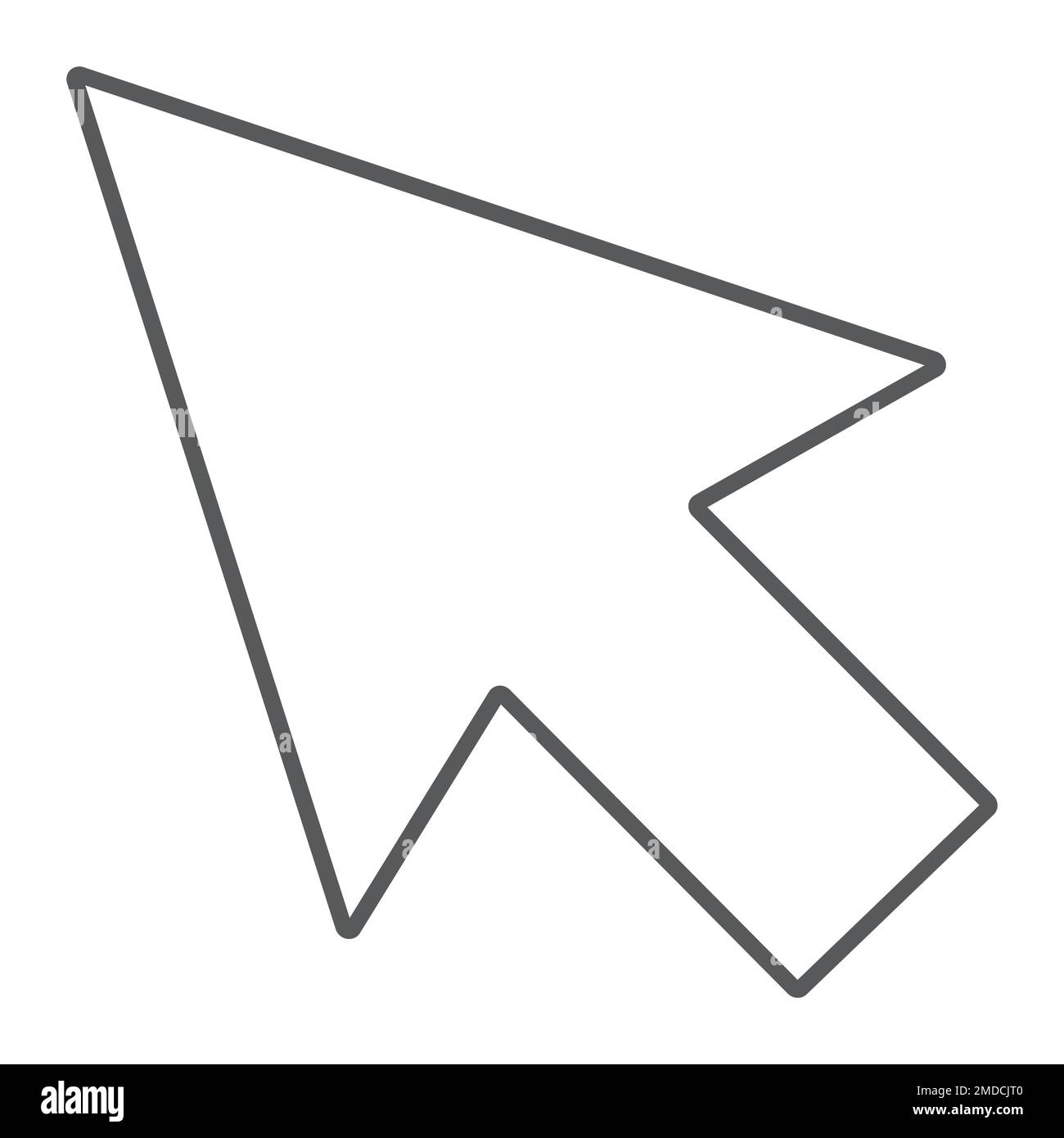 Selection thin line icon, tools and design, arrow sign, vector graphics, a linear pattern on a white background, eps 10. Stock Vector