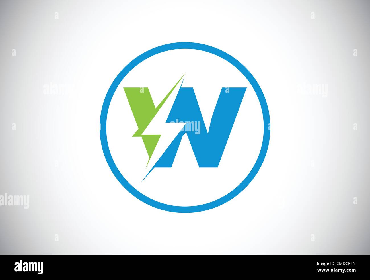 Initial W letter logo design with lighting thunder bolt. Electric bolt ...