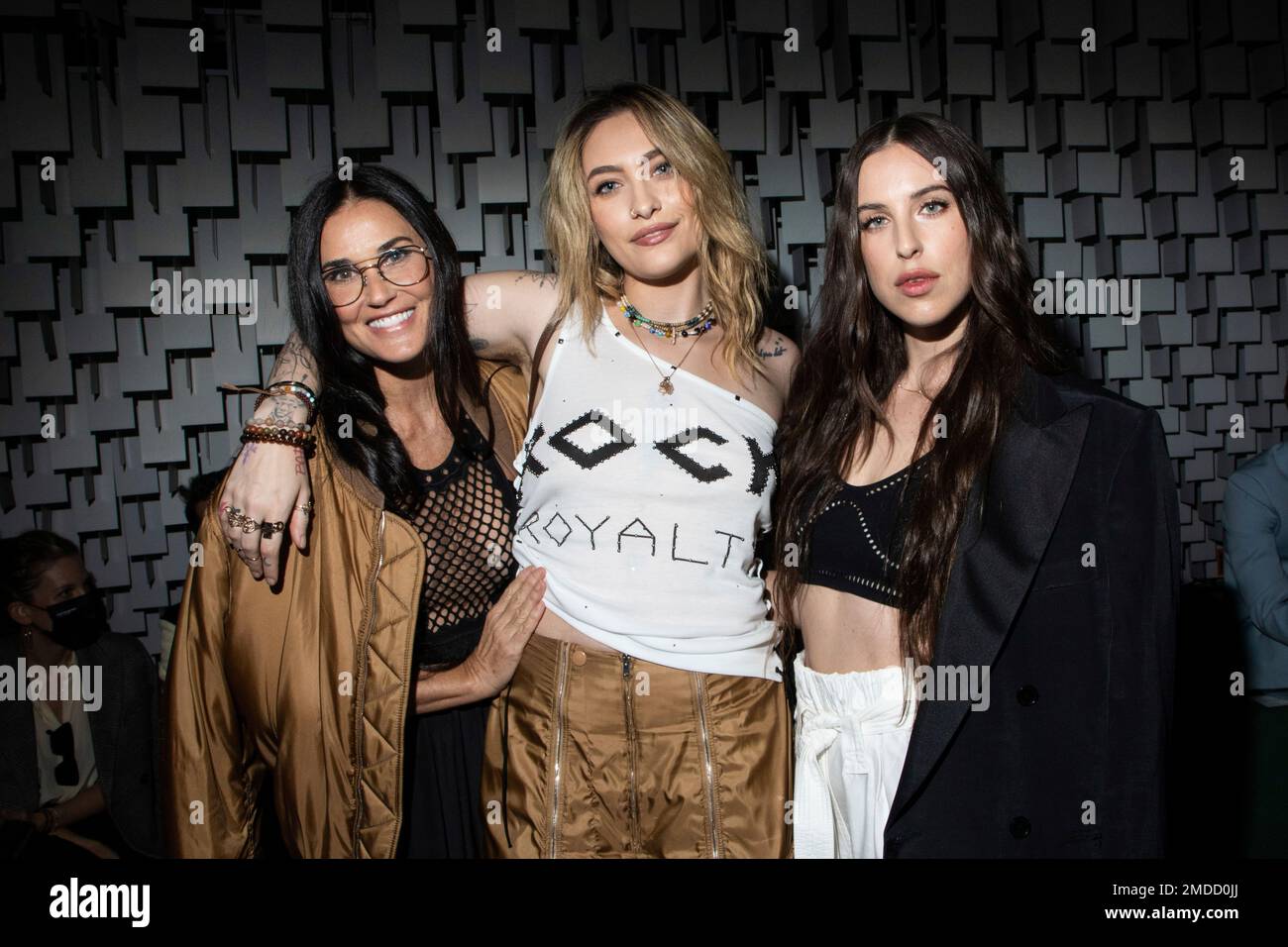 Demi Moore, from left, Paris Jackson and Scout Willis arrive for the