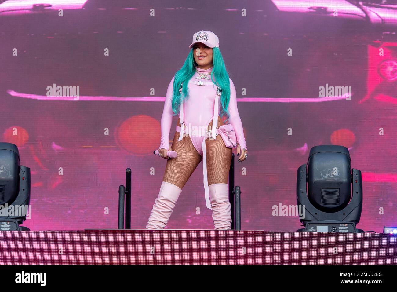 Karol G performs on day three of the Austin City Limits Music Festival