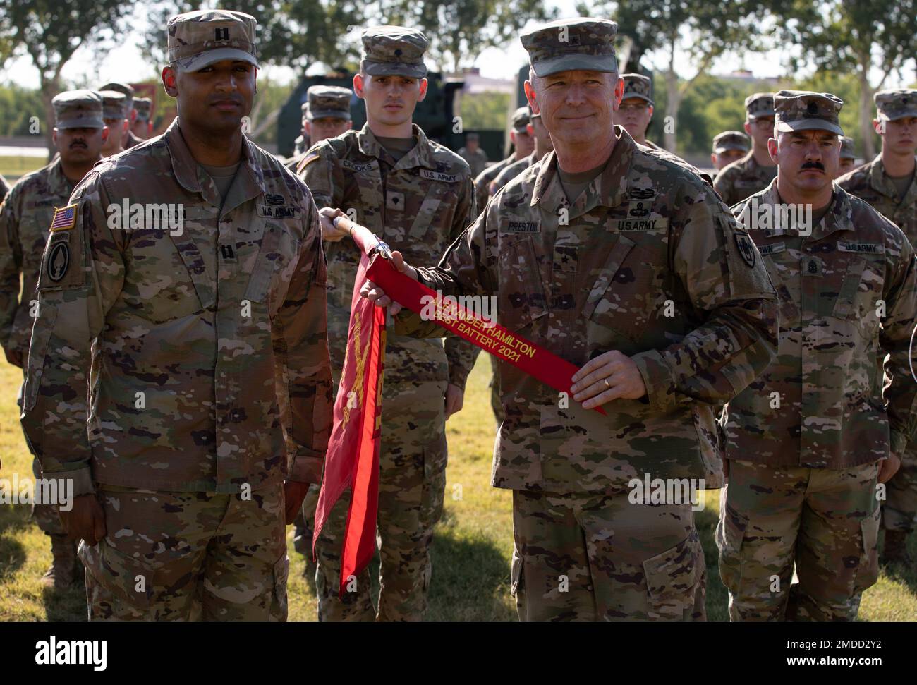 Capt. Zebadiah Wilson, commander of Battery B, 1st Battalion, 158th