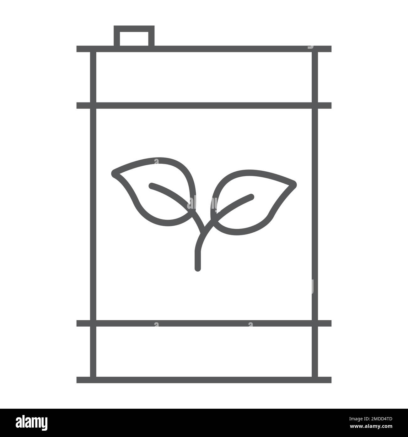 Eco fuel thin line icon, ecology and energy, green gas sign, vector ...