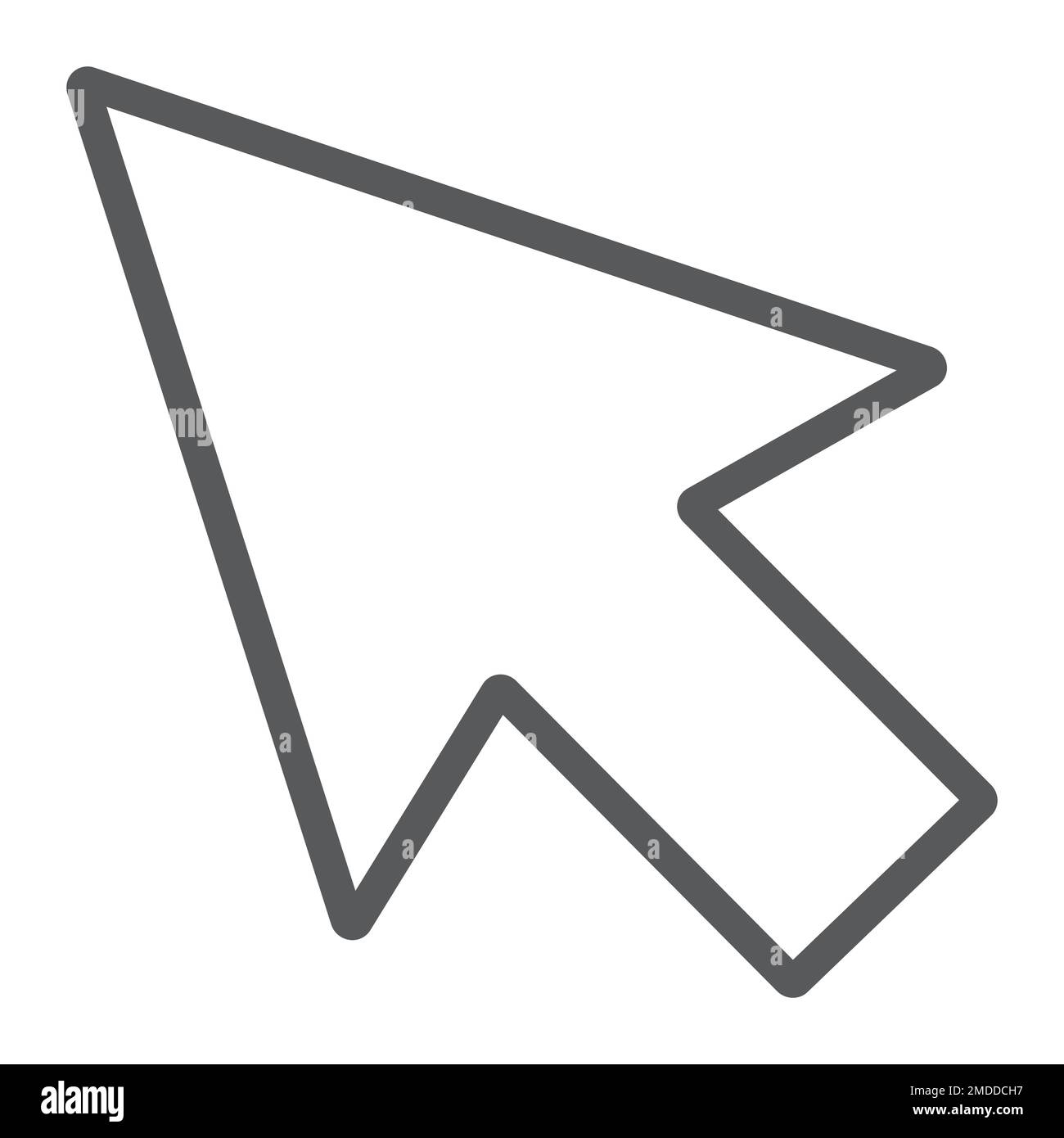 Selection line icon, tools and design, arrow sign, vector graphics, a linear pattern on a white background, eps 10. Stock Vector