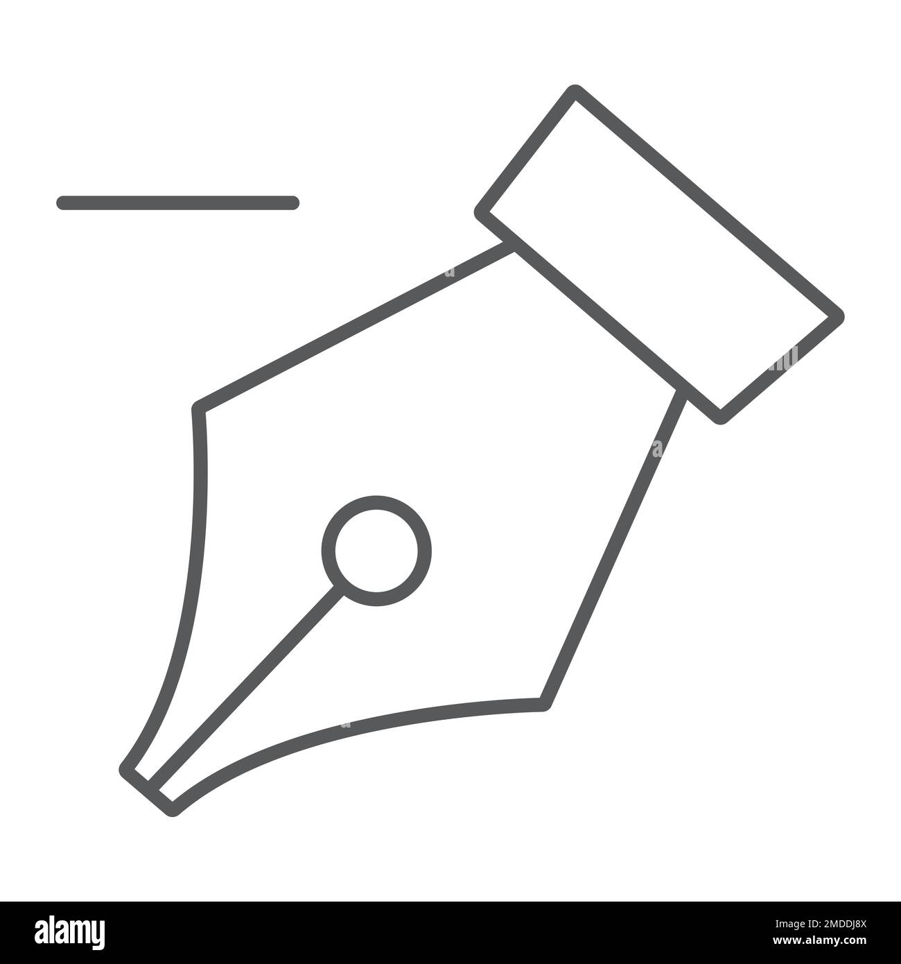 Delete anchor thin line icon, tools and design, pen graphics, a linear pattern on a white background, eps 10. Stock Vector
