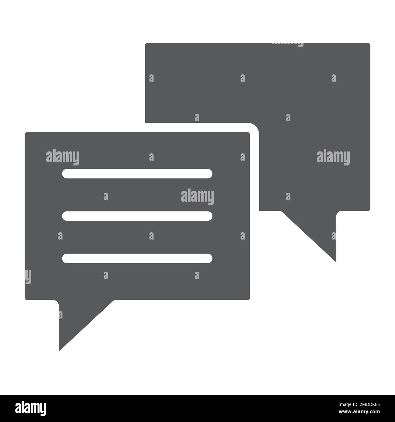 Chat glyph icon, dialog and talk, speech bubble messgae sign, vector graphics, a solid pattern on a white background, eps 10. Stock Vector